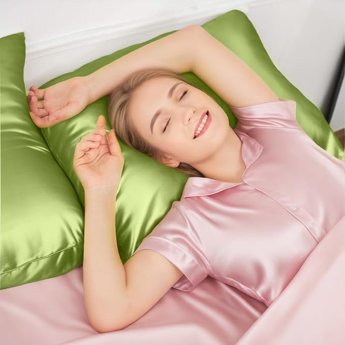 INSSL Silk Pillowcase for Women, Mulberry Silk Pillowcase for Hair ad Skin and - Image 2