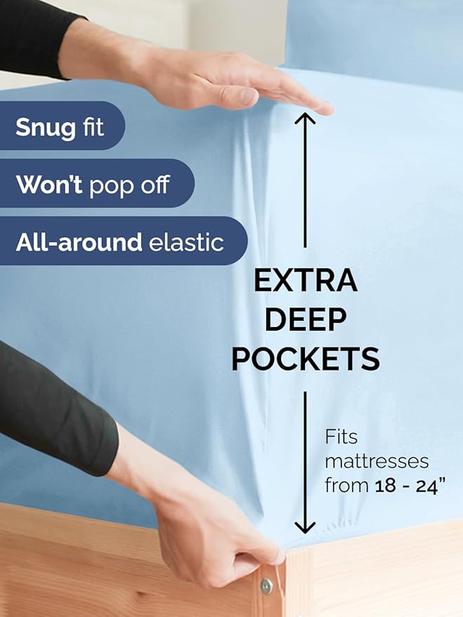 Extra Deep Twin Sheet Set - Image 3