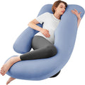 Sasttie Pregnancy Pillows for Sleeping, Jumbo U Shaped Cooling Full Body Pillow by SASTTIE