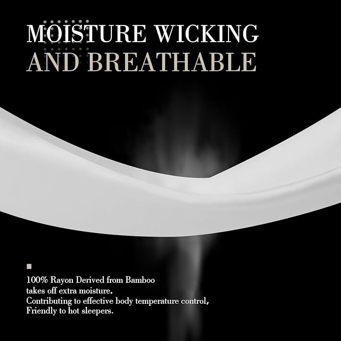 WishSmile Cooling Queen Pillowcases Set of 2 Breathable Cool Silky Soft Rayon - Image 5
