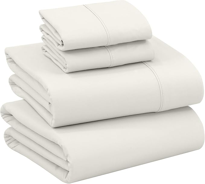 RUVANTI 100% Cotton Sheets – Queen Size Percale Bedding, Cooling & Breathable by Ruvanti