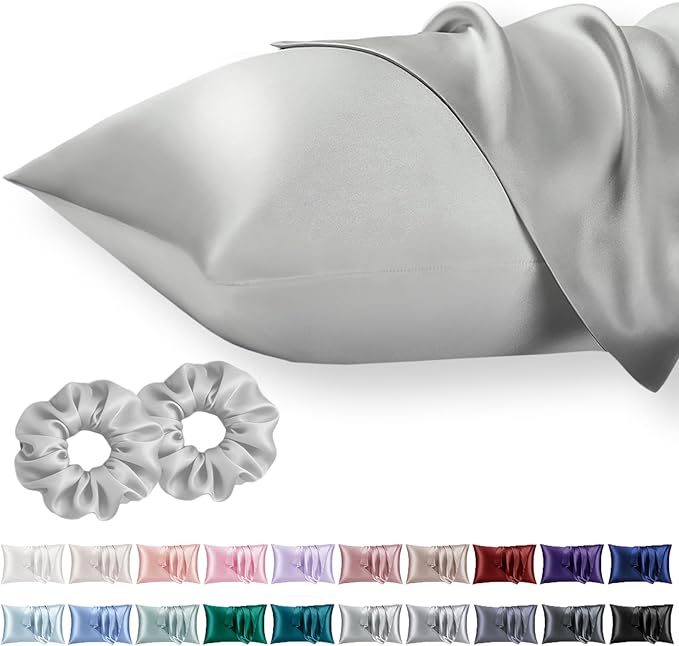 Standard Satin Pillowcase for Hair 2pc, Similar to Silk Pillow Cases, Easier by Vielit