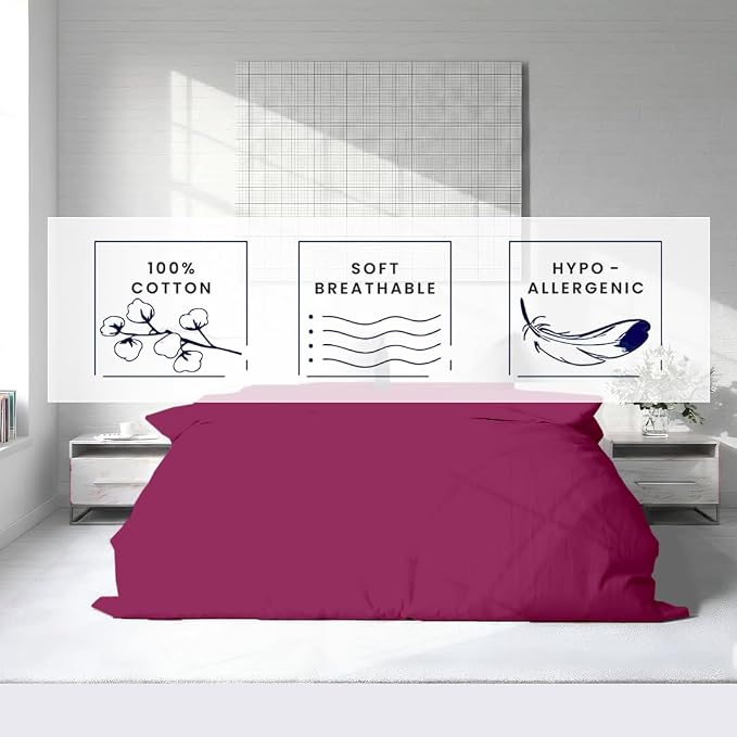 Kotton Culture 3 Pc Twin XL/Twin Duvet Cover Set-100% Egyptian Cotton 600 - Image 5