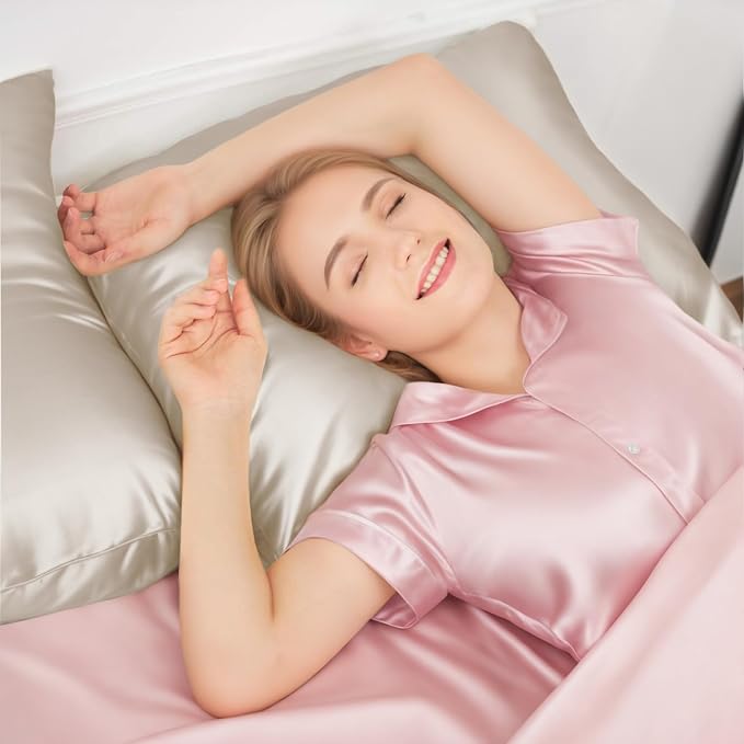 INSSL Silk Pillowcase for Women, Mulberry Silk Pillowcase for Hair and Skin and - Image 2