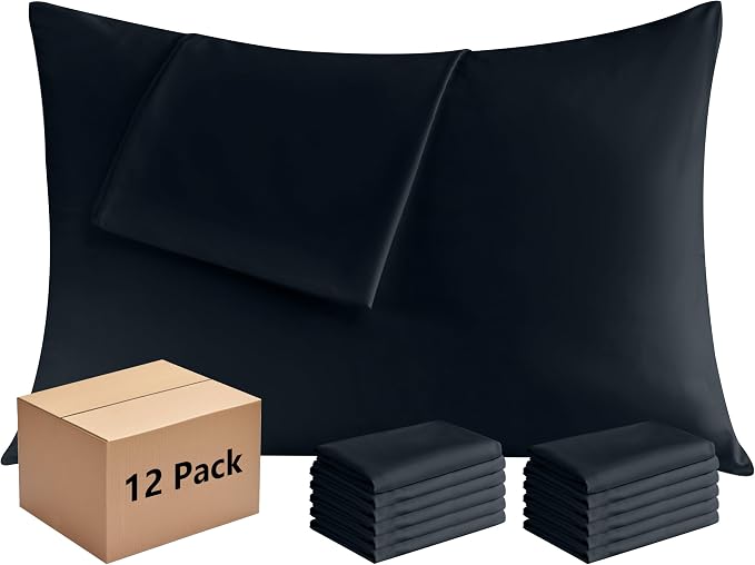 Pillowcases Queen 12 Pack, 20x30 Pillow Cases by Culve
