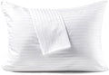 FAUNNA 600TC 100% Cotton Pillow Protectors, Body Size, 2 Pack, Oeko-TEX by FAUNNA