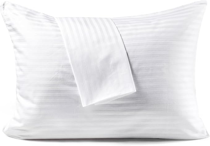 FAUNNA 600TC 100% Cotton Pillow Protectors, Body Size, 2 Pack, Oeko-TEX by FAUNNA