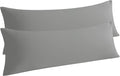 NTBAY 2-Piece Body Pillowcase Set, 20x54 inches, Smoke Grey, Microfiber by NTBAY