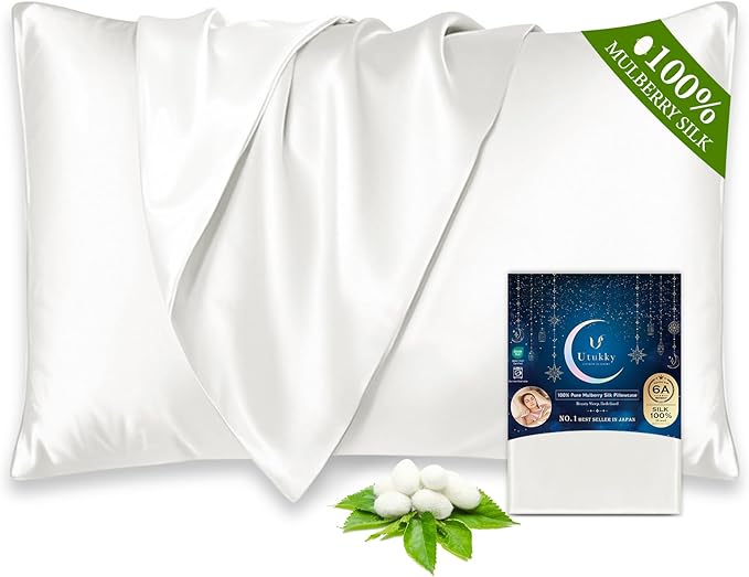 Utukky 100% Mulberry Silk Pillowcase 22 Momme by UTUKKY
