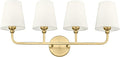 4-Light Bathroom Light Fixtures, Brushed Gold Vanity Lights by Metwet