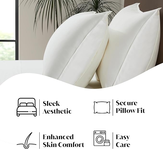 Luxury Bamboo Market | Queen Envelope Pillowcase Set | 100% Viscose Made from - Image 5