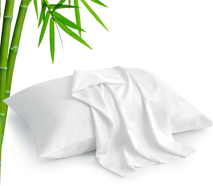 BEDELITE White Pillow Cases Queen Size Set of 2, Rayon Derived from by BEDELITE