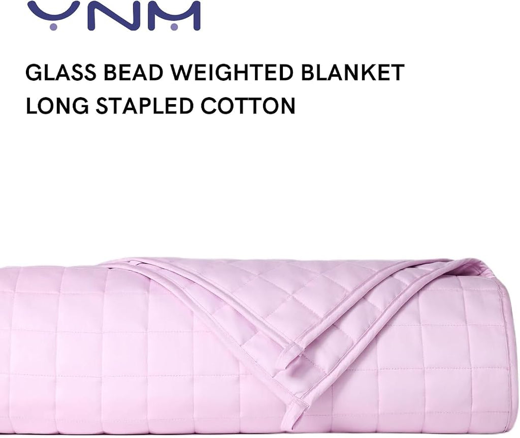 YnM Exclusive Weighted Blanket, Soothing Organic Long Stapled Cotton, Smallest - Image 2