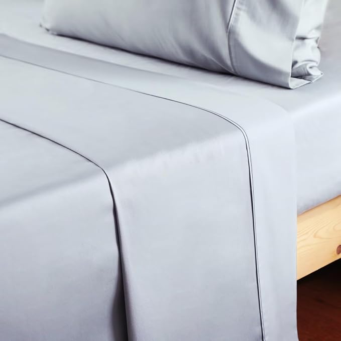 2-Pack Cotton TwinXL Flat Sheet Only, 600 Thread Count 100% Egyptian Cotton Top - Image 7