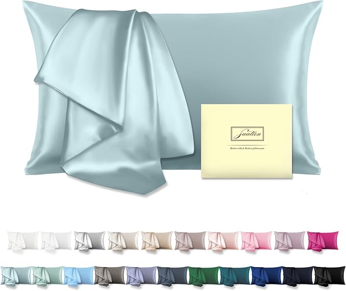 Mulberry Silk Pillowcase for Hair and Skin Pillow Case by Suatien