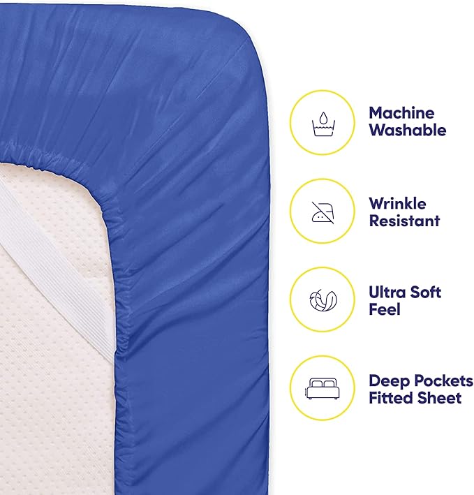Queen Sheets Royal Blue - Image 3