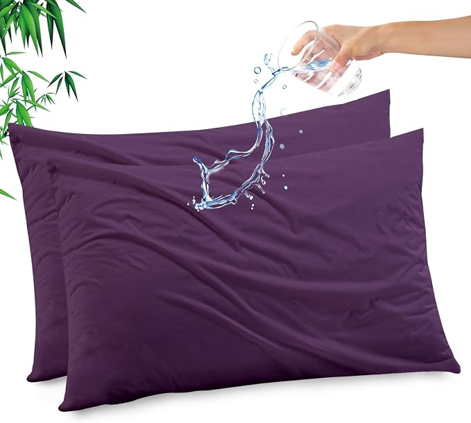 Gogreen Bamboo Rayon Waterproof Pillow Protector, Breathable Pillow Cover by GOGREEN