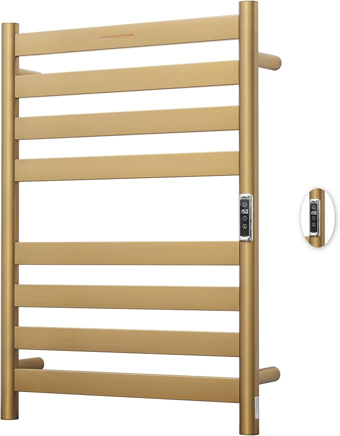 Heated Wall Mounted Electric Towel Warmer Rack, Timer & Temperature Control by BLARALA