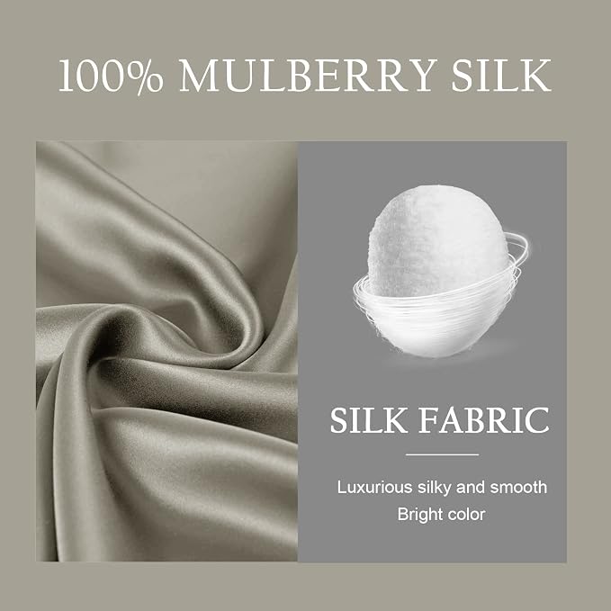 OLESILK Silk Body Pillowcase 20x54 Zippered: 100% Mulberry Silk - Image 7