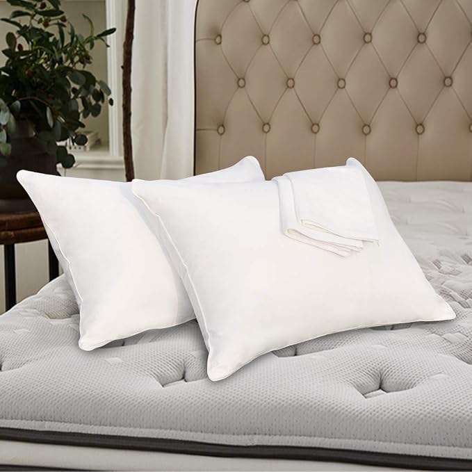 Precoco White King Pillow Cases Set of 4 | 100% Cotton Pillowcases - Image 7