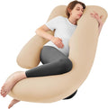Sasttie Pregnancy Pillows for Sleeping, U Shaped Cooling Full Body Pillow by SASTTIE