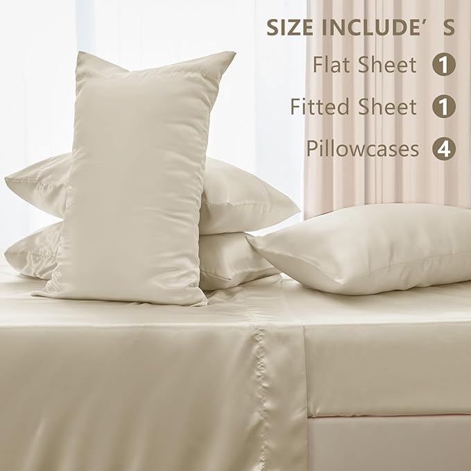 CozyLux Satin Sheets Full Size Sheets - Image 6