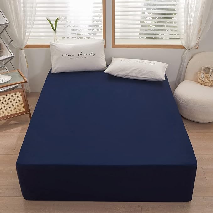 Bedding Twin Size Fitted Sheet Only-Twin Size Deep Pocket Bottom Sheet Fits - Image 7