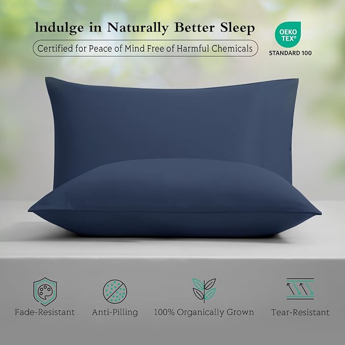Cooling Pillowcases Standard Size Set of 2, Viscose Derived from Bamboo - Image 3