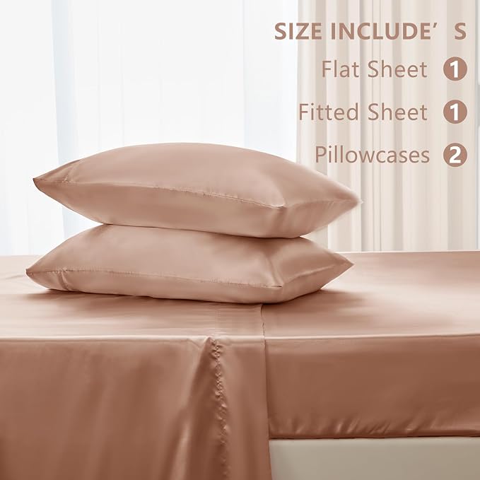 CozyLux Satin Sheets King Size Sheet Set - Image 6