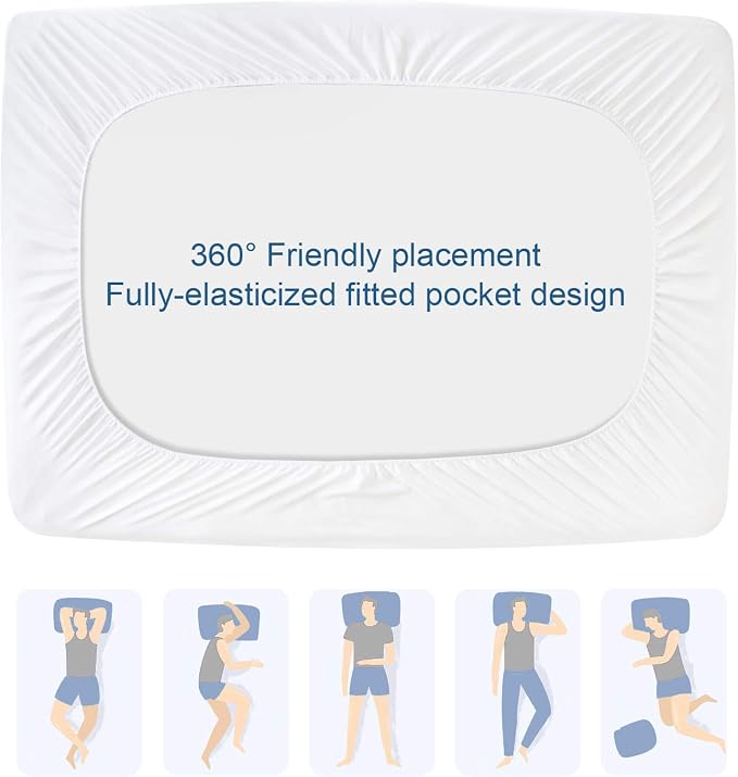 Twin Extra Long Mattress Protector Pad Waterproof Quilted, Breathable & Cooling - Image 6