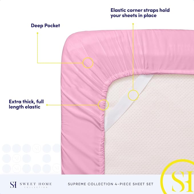 Twin Sheets - Breathable Luxury Sheets - 1800 Supreme Collection Extra Soft - Image 5