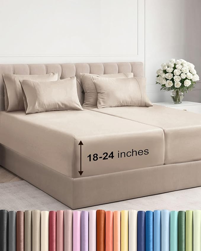 Extra Deep Split King Sheet Set by CGKUnlimited
