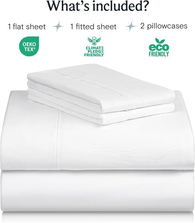 LuxClub Queen Sheet Set, Deep Pocket Cooling Bed Sheets, Soft Hotel Luxury - Image 2