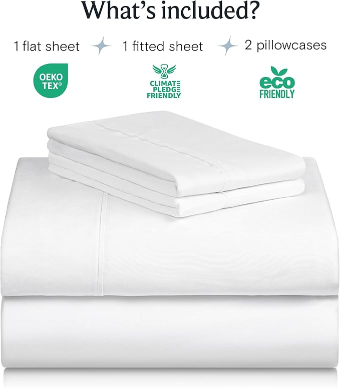 LuxClub 4 PC Full Sheet Set, Deep Pockets Wrinkle Free Cooling Bed Sheets Hotel - Image 2