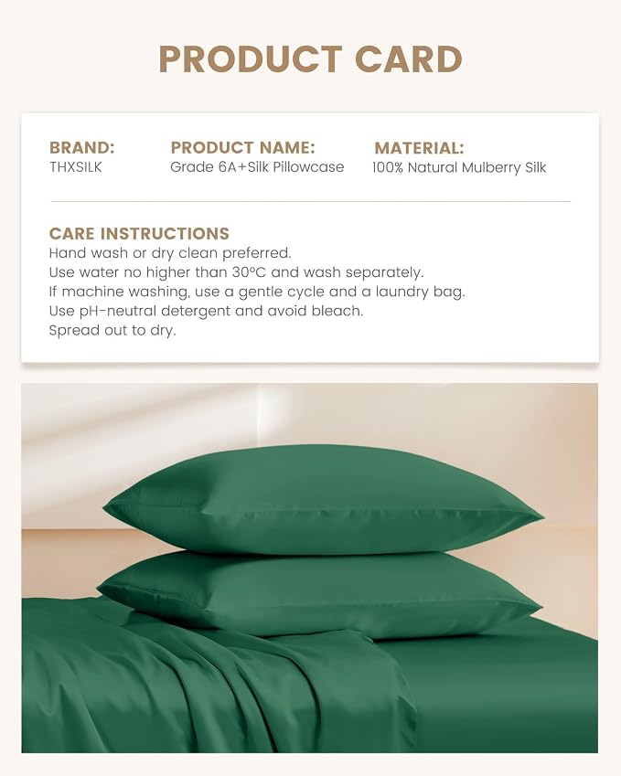 THXSILK 100% Mulberry Silk Pillowcase - Image 8