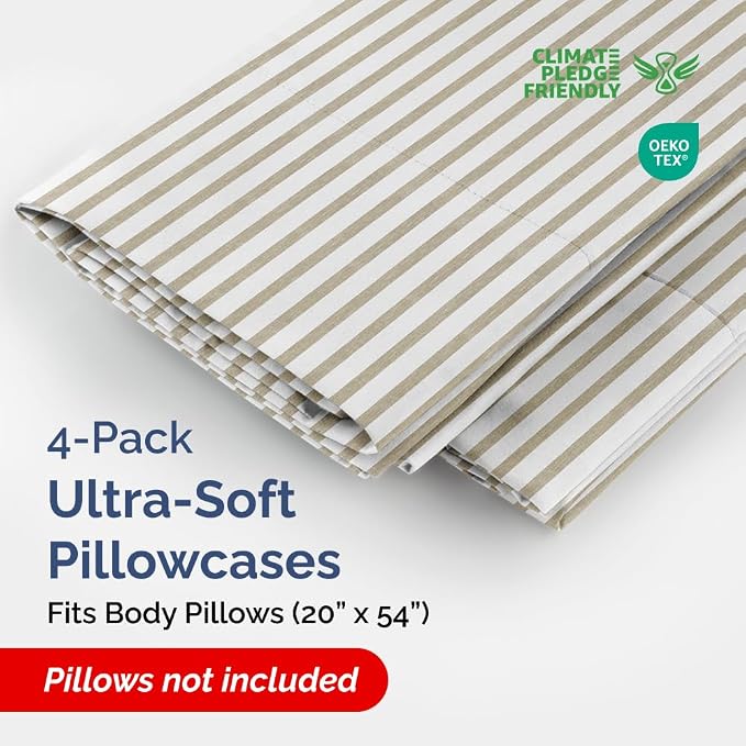 Body Pillowcases Set of 4-20x54 Long Body Pillow Case - Image 2