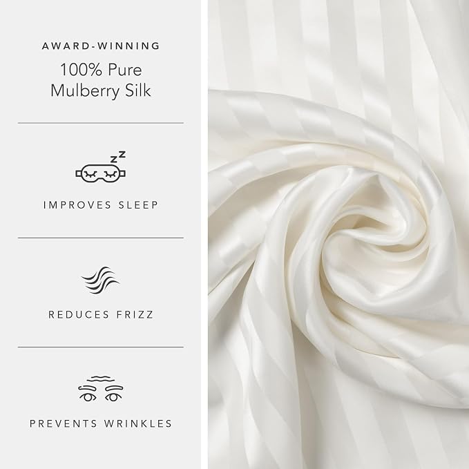 Fishers Finery 25mm 100% Pure Mulberry Silk Pillowcase Set - Image 5