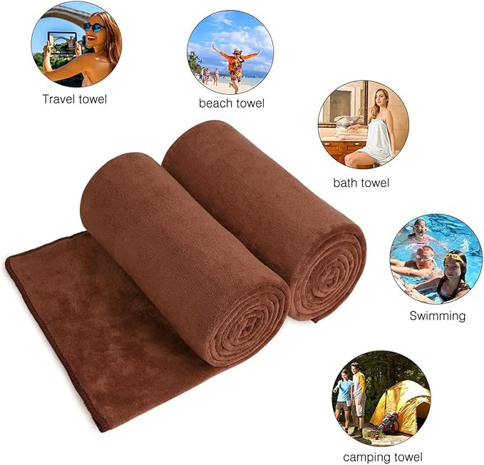 JML Microfiber Bath Towels, Bath Towel 4 Pack 30" x 60", Super Absorbent and - Image 7