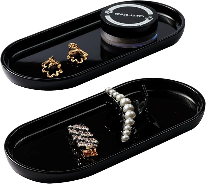 SheeChung Acrylic Vanity Tray Bathroom Storage Tray, 9.65 in x 4.5 in Catchall - Image 2