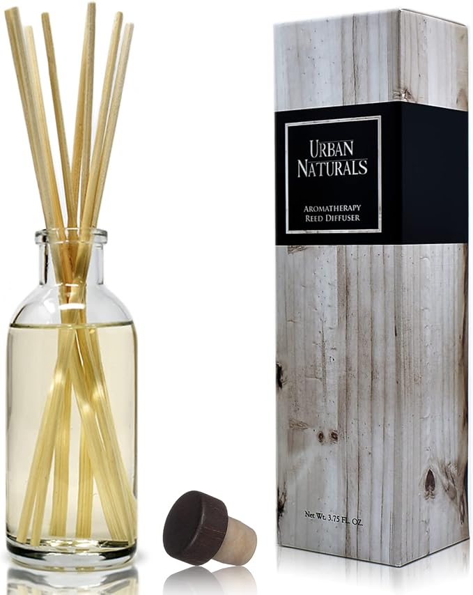 Urban Naturals Vanilla Bean Scented Oil Reed Diffuser Gift Set | Vanilla Cream by UrbanNaturals