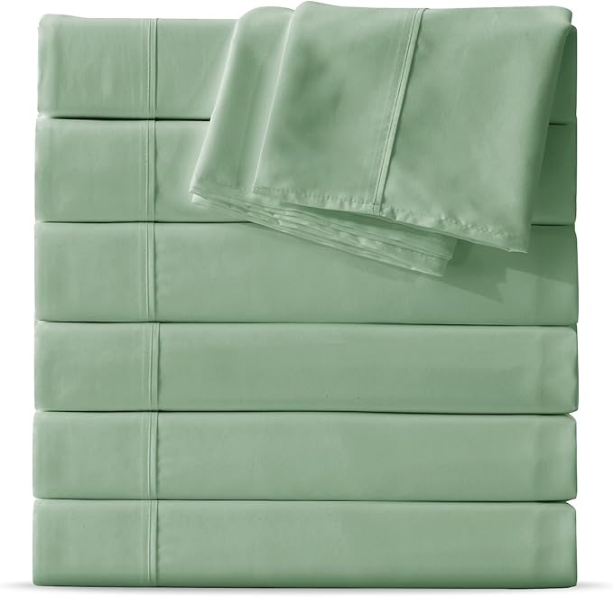 Maple&Stone Full Flat Sheet 6 Pack, Premium Soft & Breathable, Brushed by MapleStone