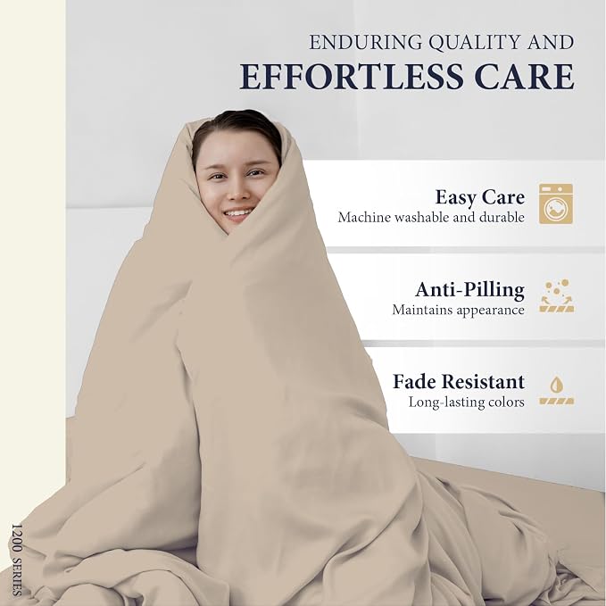 100% Egyptian Cotton Pillow Cases King Size Set of 2 - Image 6