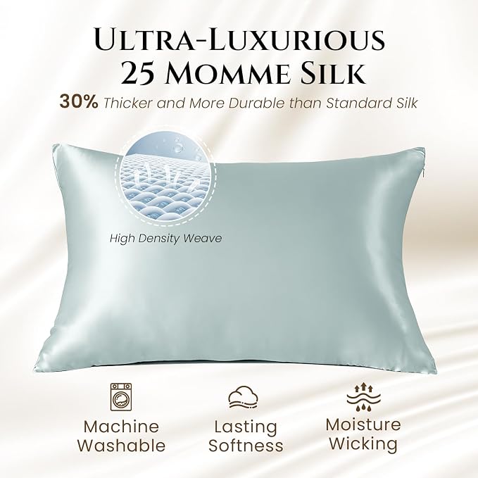 THXSILK 100% Silk Pillowcase for Hair and Skin Luxury 25 Momme Mulberry Silk - Image 5