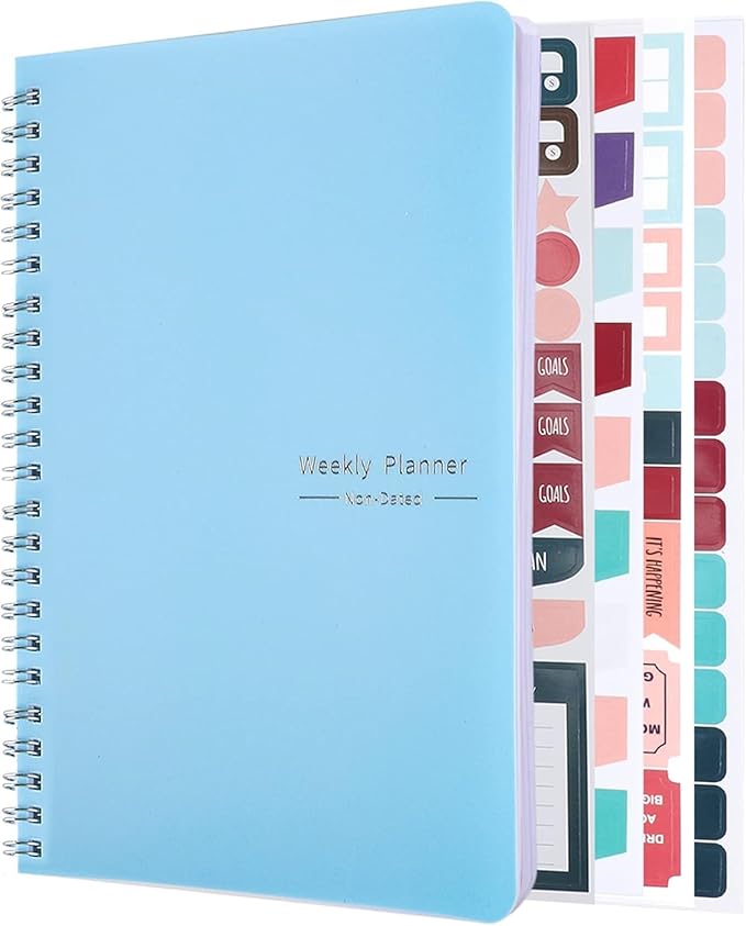 Undated Weekly Planner with Habit Tracker, 52 Weeks To Do List Notebook A5 by Thboxes