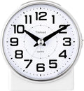 Tinload 4.3" No Ticking Analog Alarm Clock, Silent Readable by Tinload