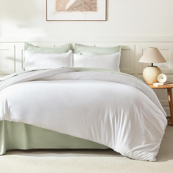 Litanika White Twin/Twin XL Comforter Set, 2 Pieces Lightweight Solid Bedding - Image 6