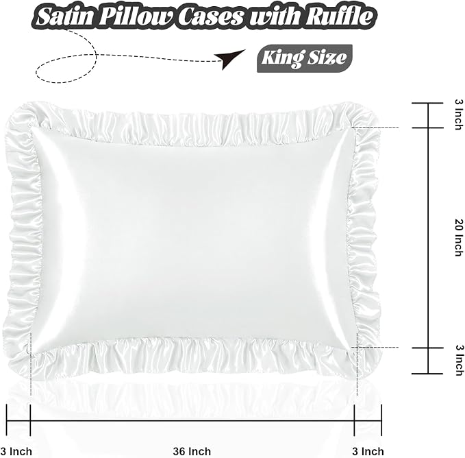 Homiest Ruffle Satin Pillowcase - Image 3