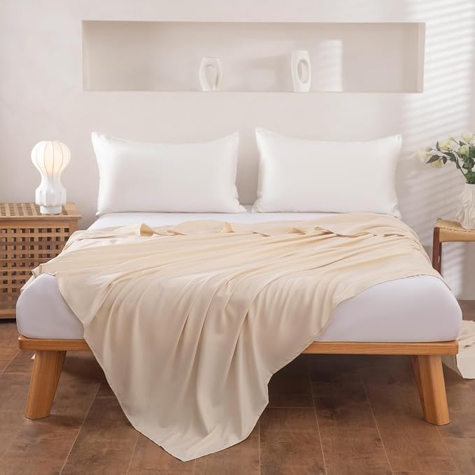 Full Flat Sheet Only， 80x96Inch Beige - Image 2