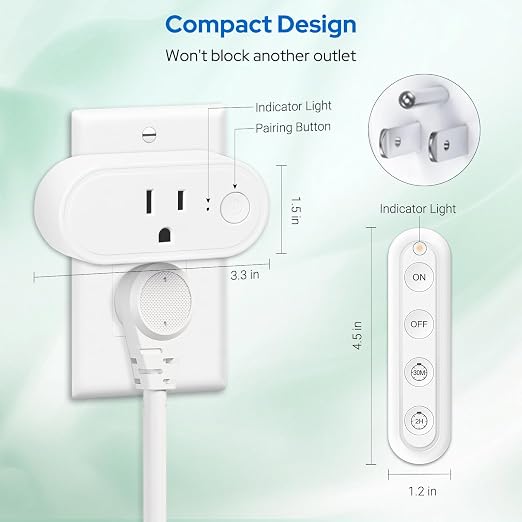 Remote Control Timer Outlet: Dual Gear Countdown - Image 8