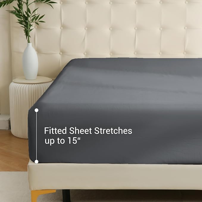 Bulk Twin Fitted Sheet Only Deep Pocket 6 Pack, Quick Sort Bottom Bed Sheets - Image 3